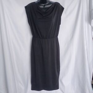 Dearcase short sleeve, Draped Neck casual Ribbed stretch, dress size M, 21" PTP